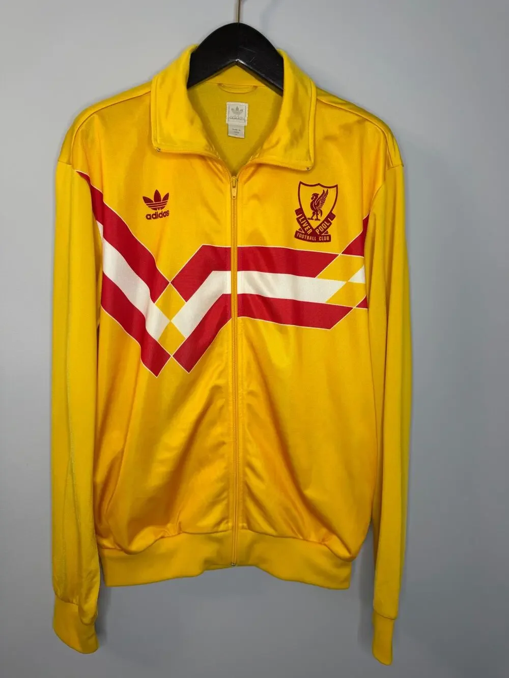 Liverpool Anthem Jacket Retro Adidas Original Yellow Vintage Men's XL